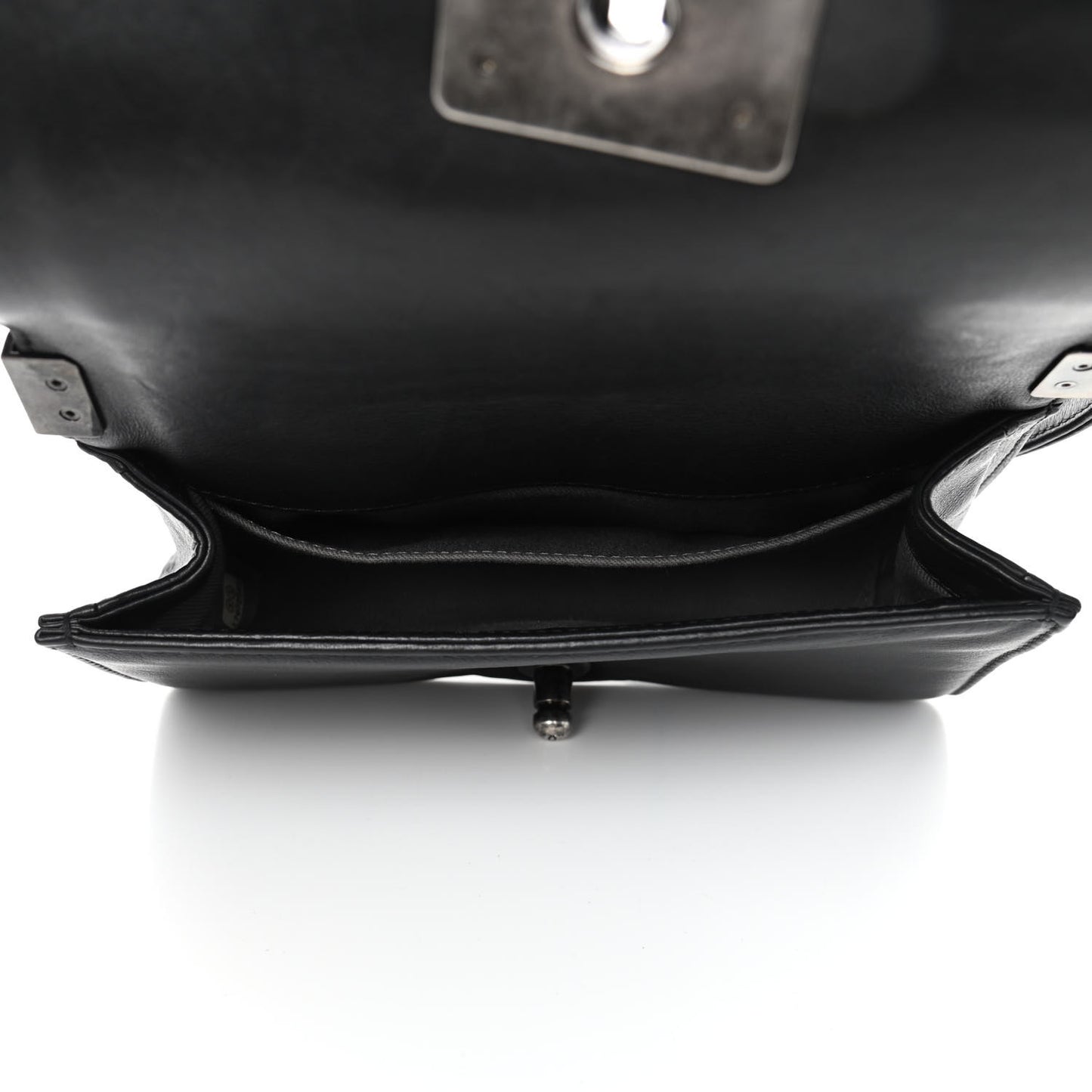 Calfskin Embossed Crystal Small Boy Flap Black