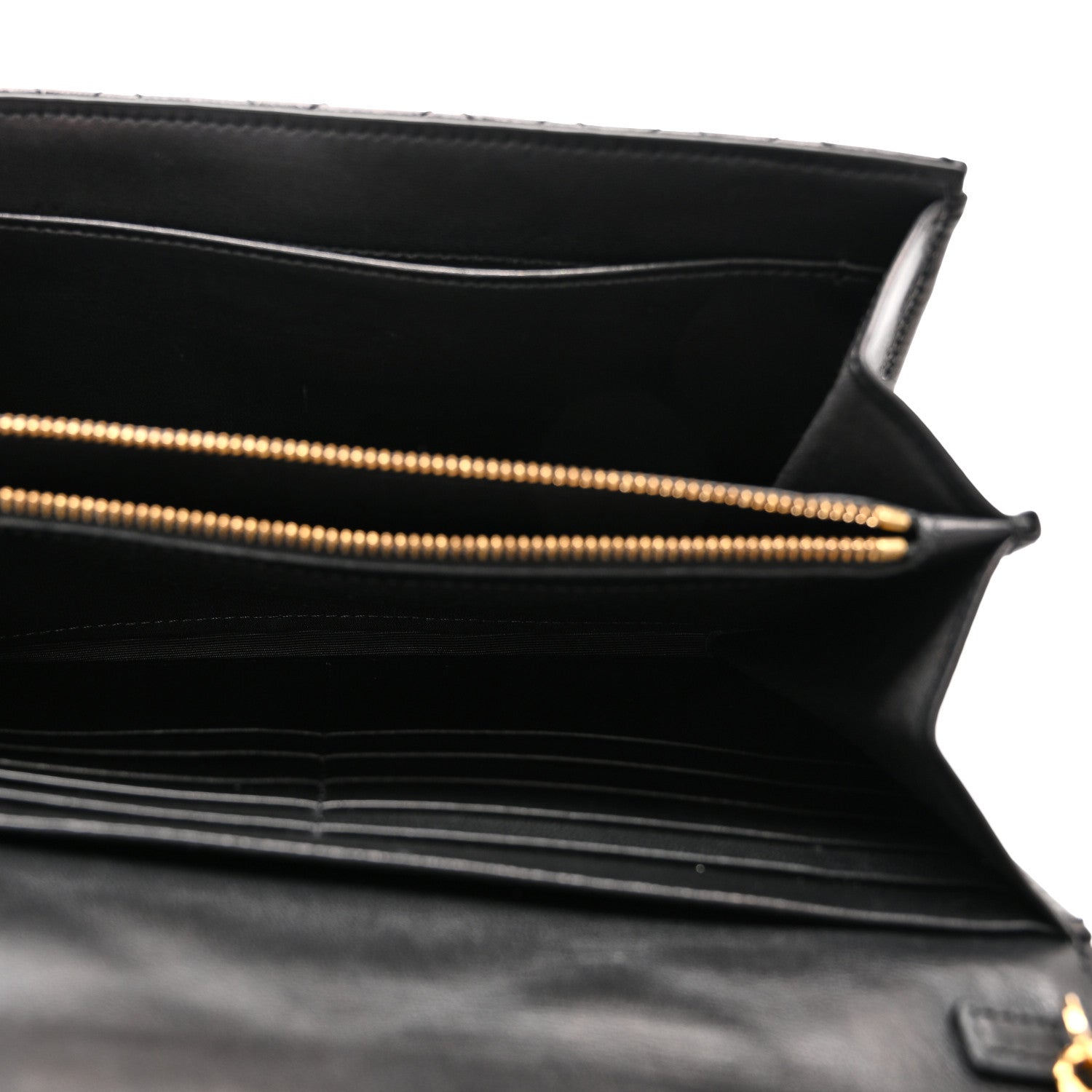 Versace Lambskin Studded Quilted Medusa Wallet on Chain Crossbody Black Gold 5 of 9
