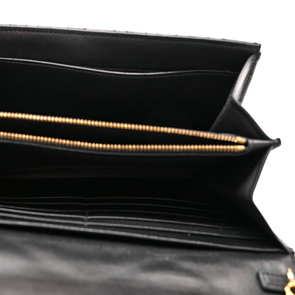 Versace Lambskin Studded Quilted Medusa Wallet on Chain Crossbody Black Gold 5 of 9