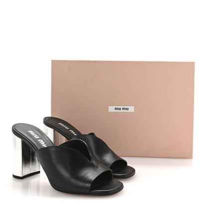 Miu Miu Vitello Montana Pumps 35 Black Argento 8 of 8