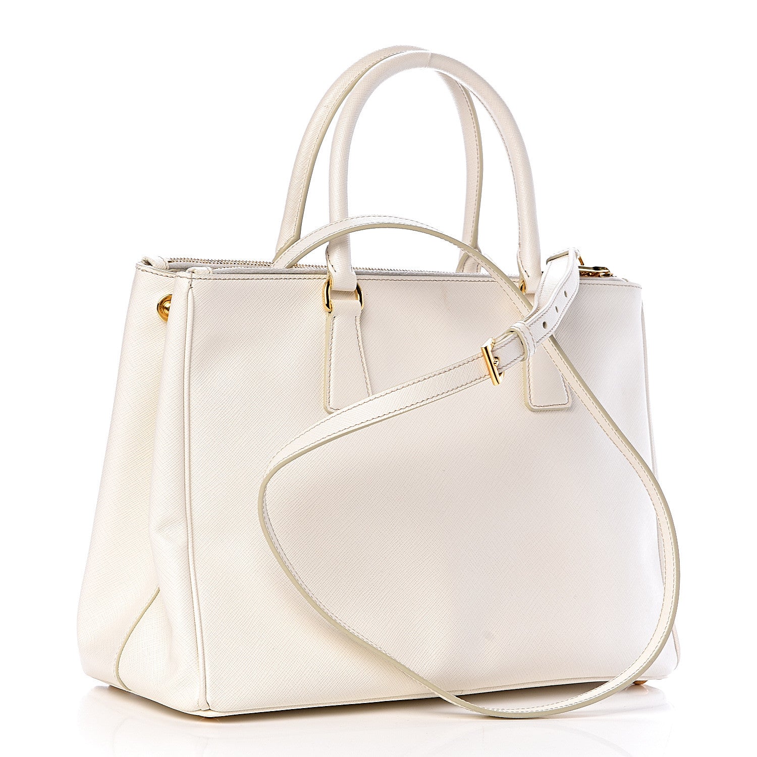Prada Saffiano Medium Galleria Double Zip Tote Talco 3 of 10