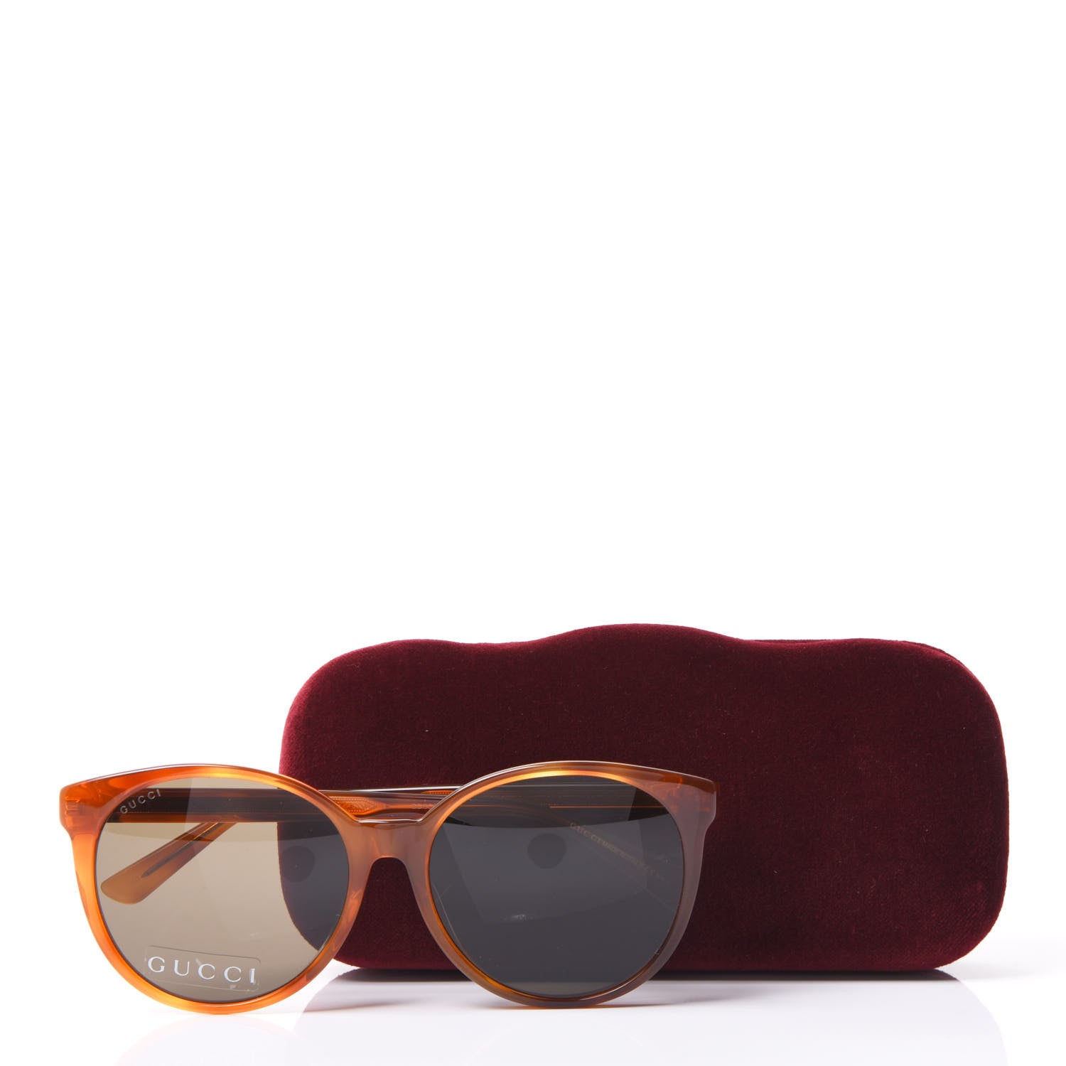 Gucci Acetate Round GG3833/FS Sunglasses Brown Mustard 7 of 7