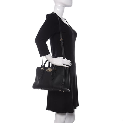Mulberry Classic Grain Calfskin Small Bayswater Double Zip Tote Black 2 of 8