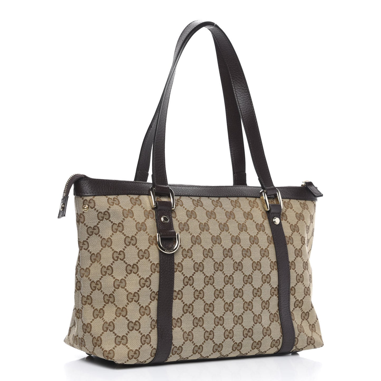 Monogram Medium Abbey Tote Dark Brown