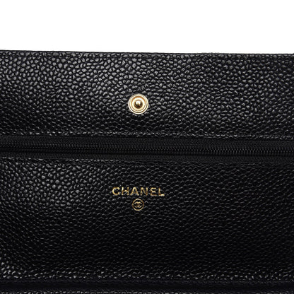 Chanel Caviar Quilted Wallet On Chain WOC Black 6 of 10