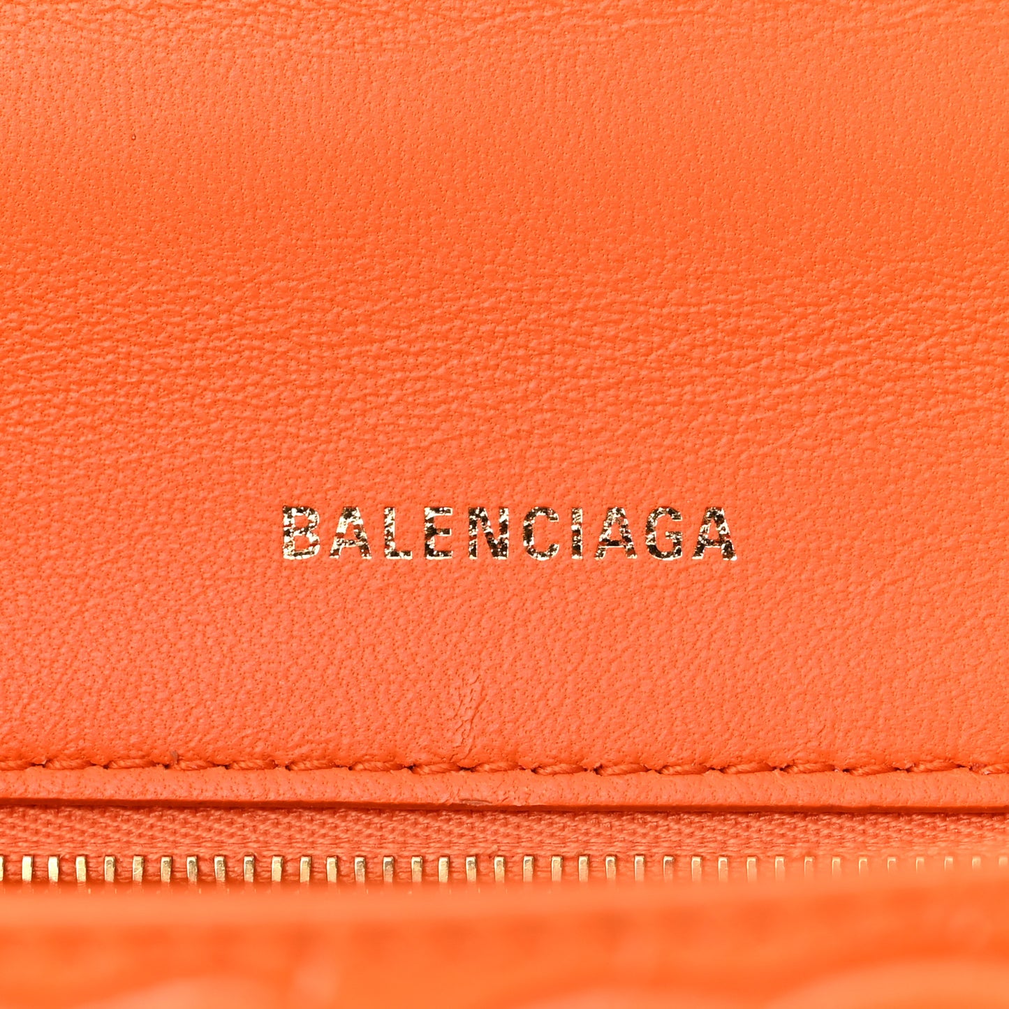 Shiny Calfskin Crocodile Embossed Small Hourglass Top Handle Bag Orange