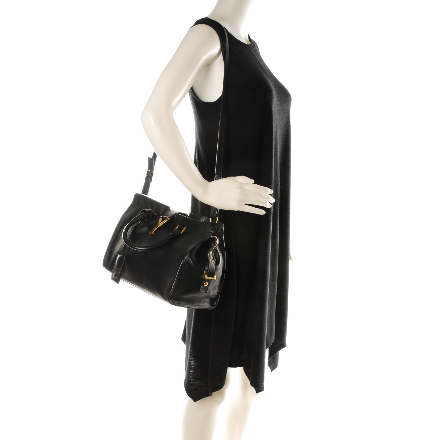 Saint Laurent Calfskin Small Classic Y Cabas Black 2 of 8