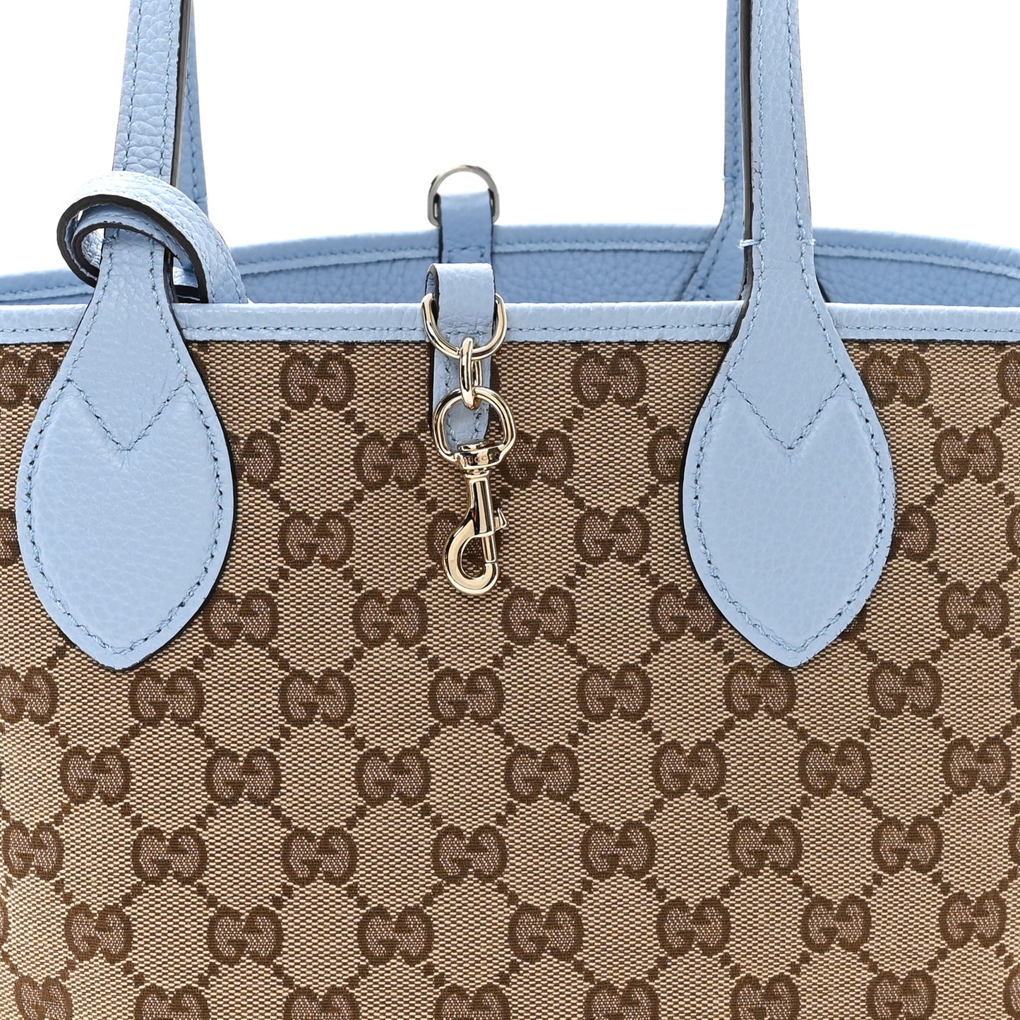 Grained Calfskin Monogram Small Totissima Reversible Tote Light Blue