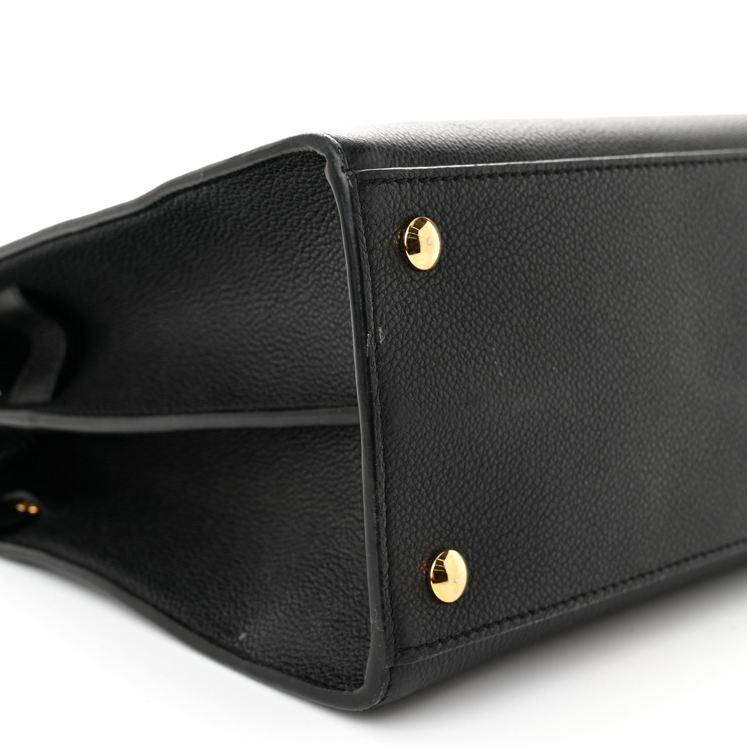 Burberry Grainy Calfskin Medium Title Bag Black 9 of 13