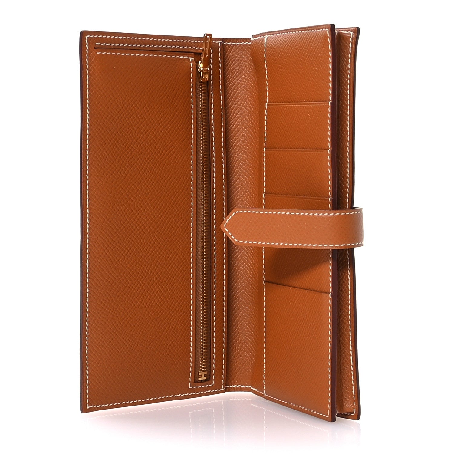 Hermes Epsom Bearn Gusset Wallet Gold 5 of 8