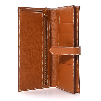 Hermes Epsom Bearn Gusset Wallet Gold 5 of 8