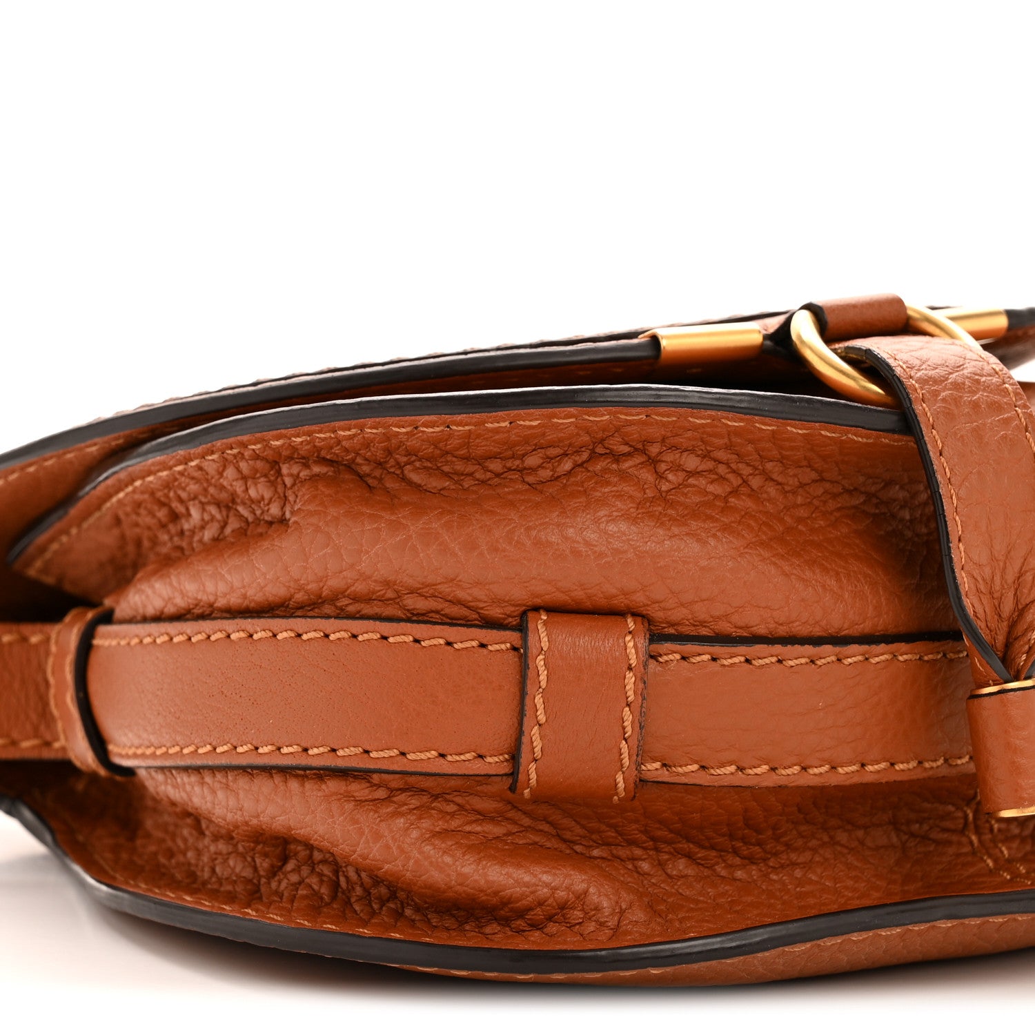 Chloe Calfskin Mini Marcie Round Crossbody Bag Tan 9 of 11