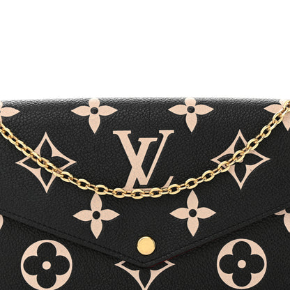 Louis Vuitton Empreinte Monogram Giant Felicie Pochette Black Beige 8 of 12
