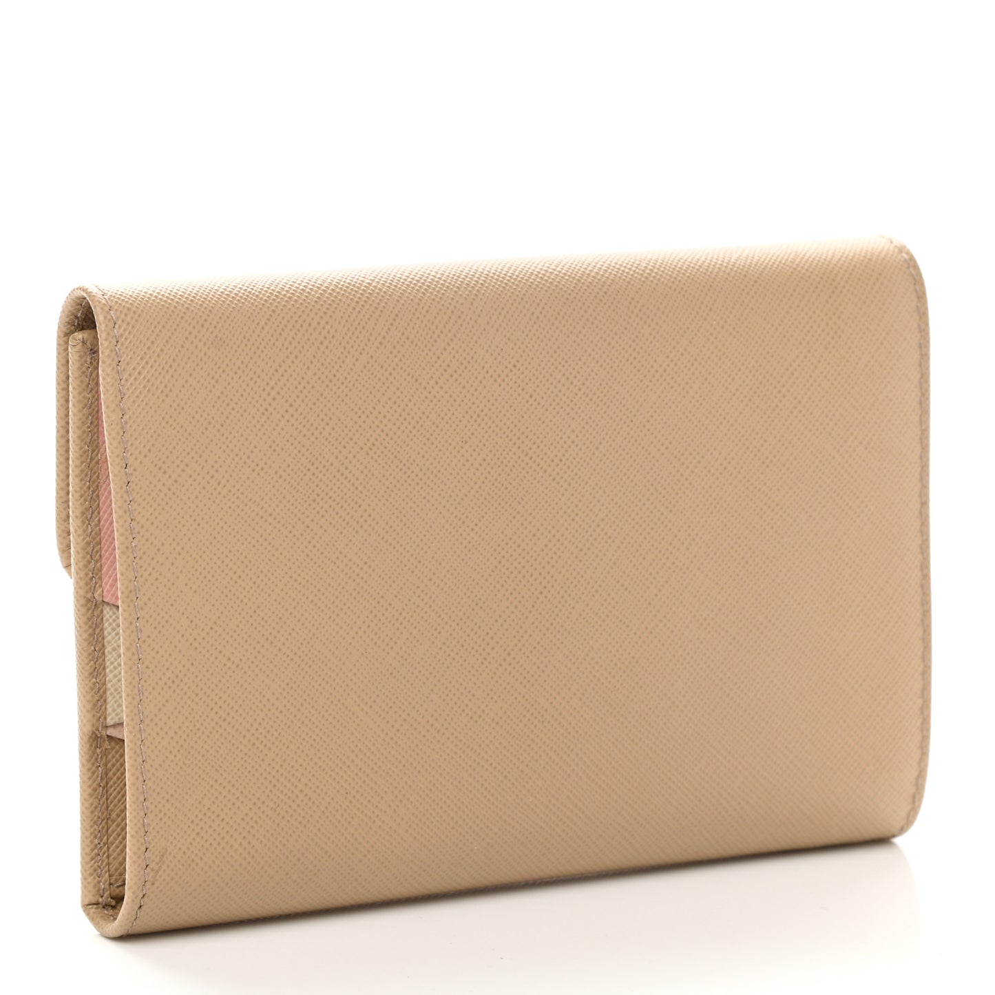 Saffiano Metal Flap Wallet Sabbia Cammeo Orchidea