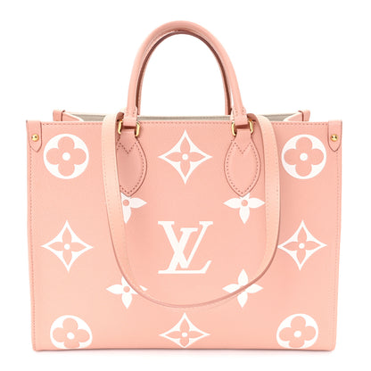 Louis Vuitton Empreinte Monogram Giant Onthego MM Rose Trianon Crème 1 of 9