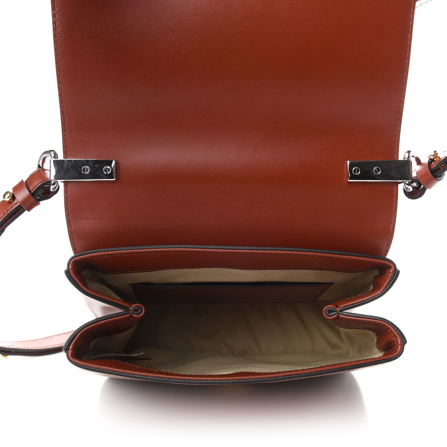 Calfskin Small C Double Carry Sepia Brown
