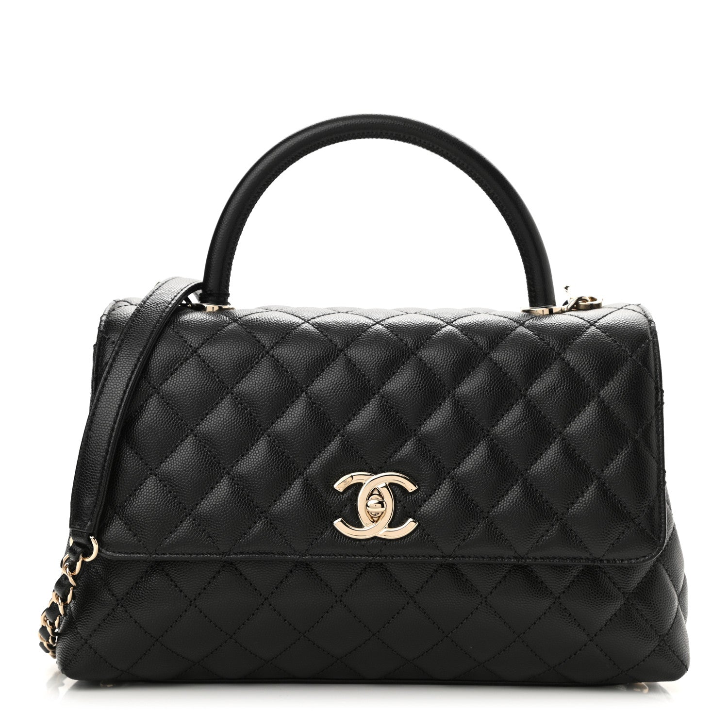 Chanel Caviar Quilted Small Coco Handle Flap Black 1 of 10