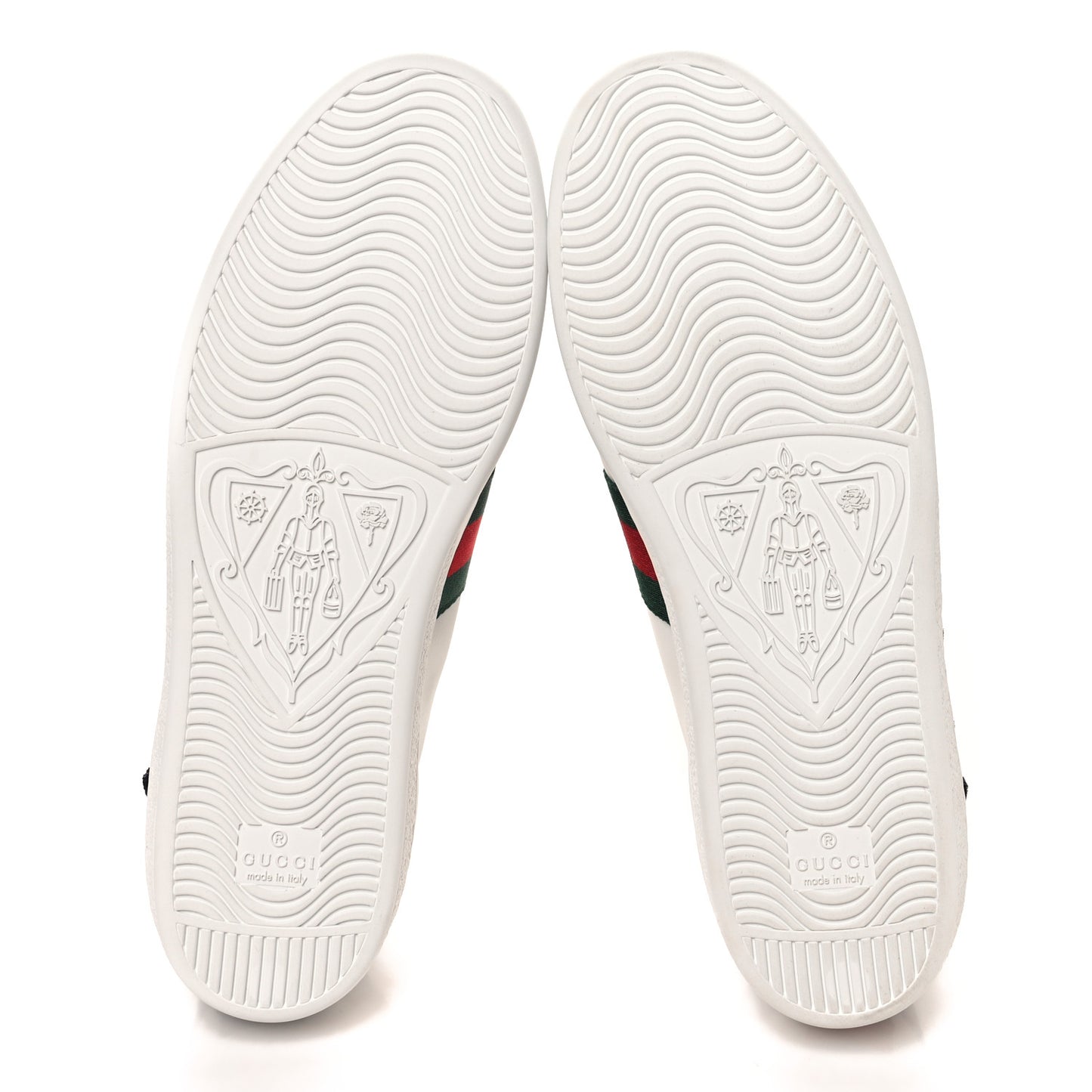 Calfskin Web Floral Embroidered Womens Ace Sneakers 40 White
