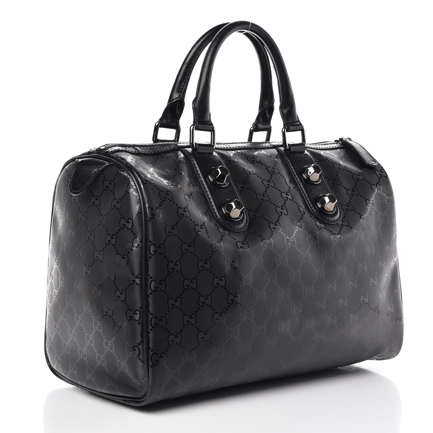 Gucci Imprime Monogram Medium Joy Stud Boston Black 3 of 9