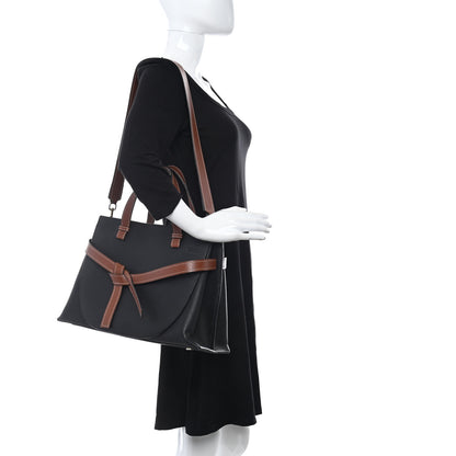 Loewe Calfskin Medium Gate Tote Pecan Black 2 of 14