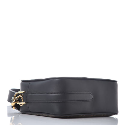 Fendi Glazed Fabric Vitello Century F is Fendi FF 1974 Stamp Patch Camera Case Mogano Panna Black 4 of 8