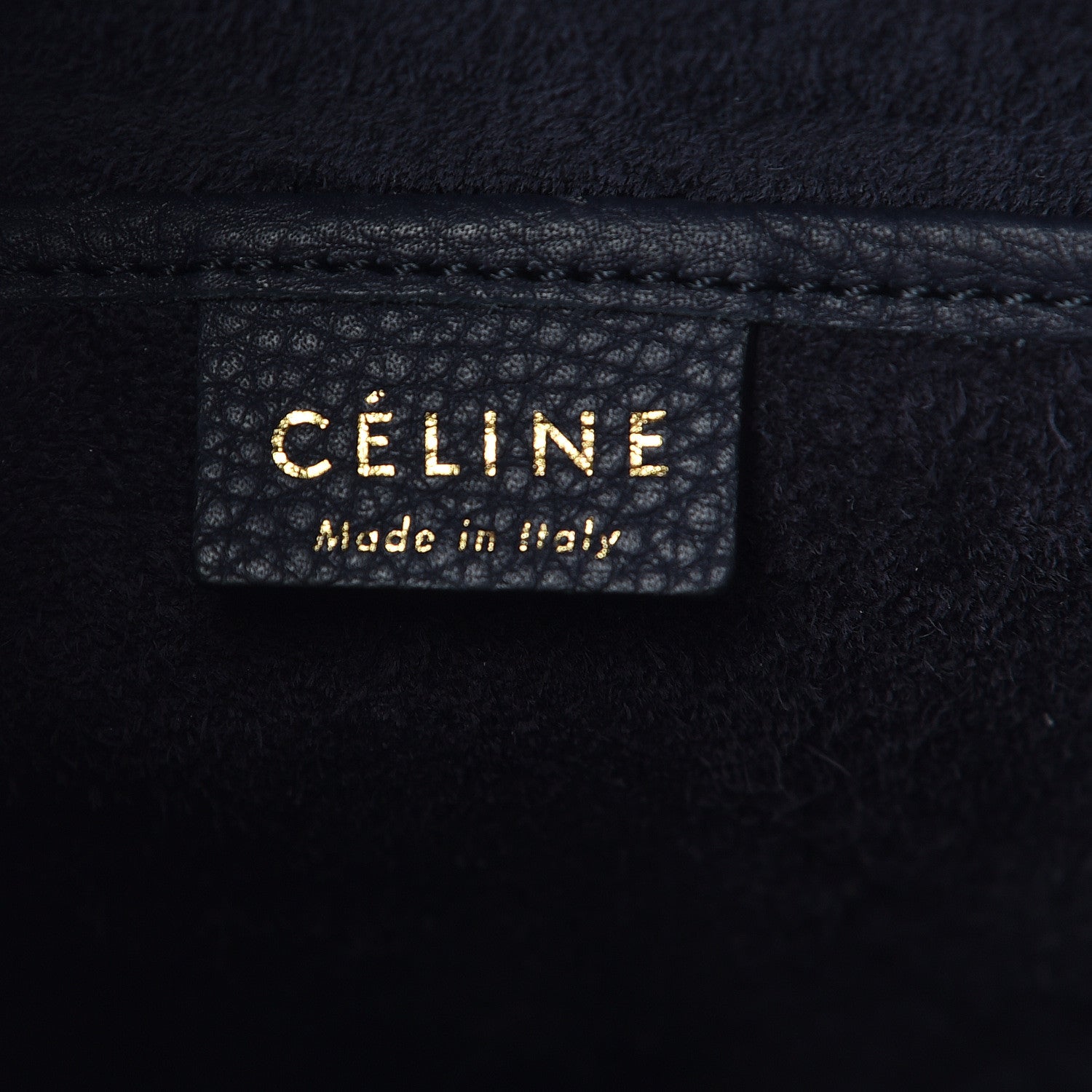 Celine Drummed Calfskin Nano Luggage Navy Blue 7 of 11