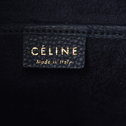 Celine Drummed Calfskin Nano Luggage Navy Blue 7 of 11