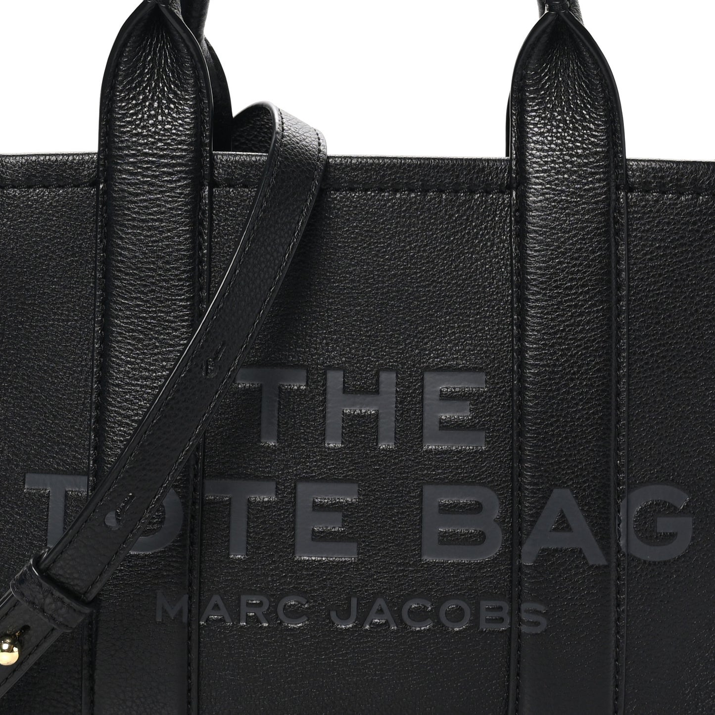 Grained Calfskin Small The Tote Bag Black