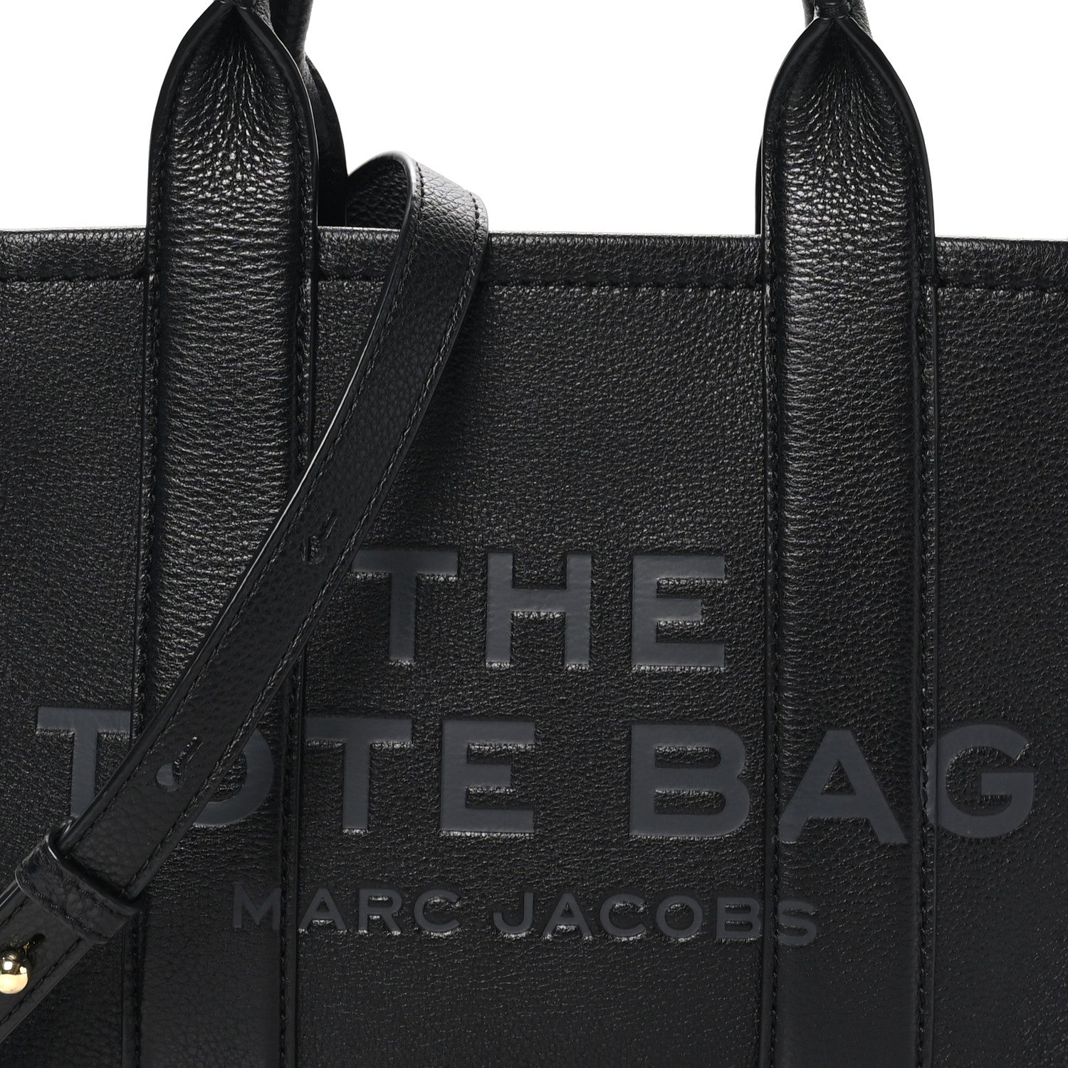 Marc Jacobs Grained Calfskin Small The Tote Bag Black 7 of 9