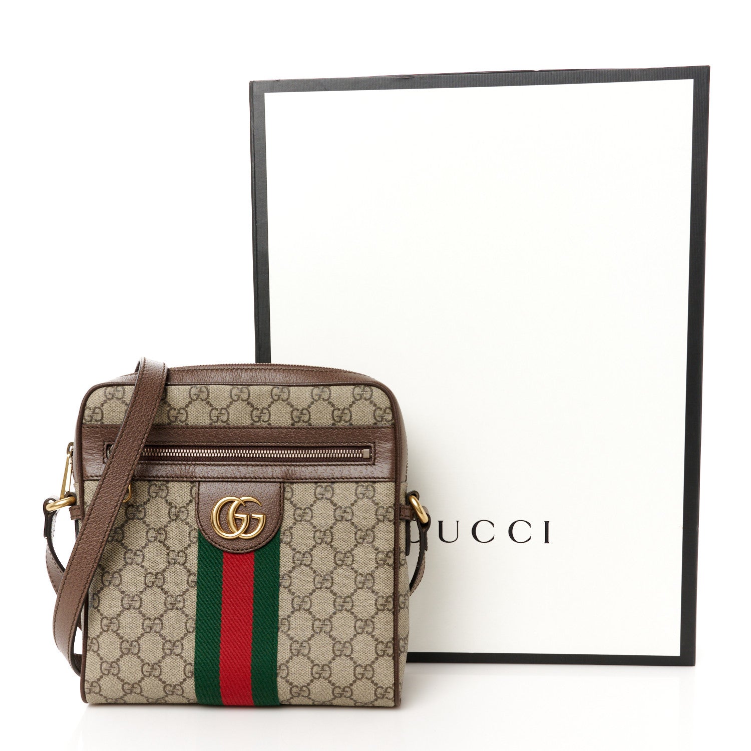 Gucci GG Supreme Monogram Web Small Ophidia Messenger Bag Brown 13 of 13