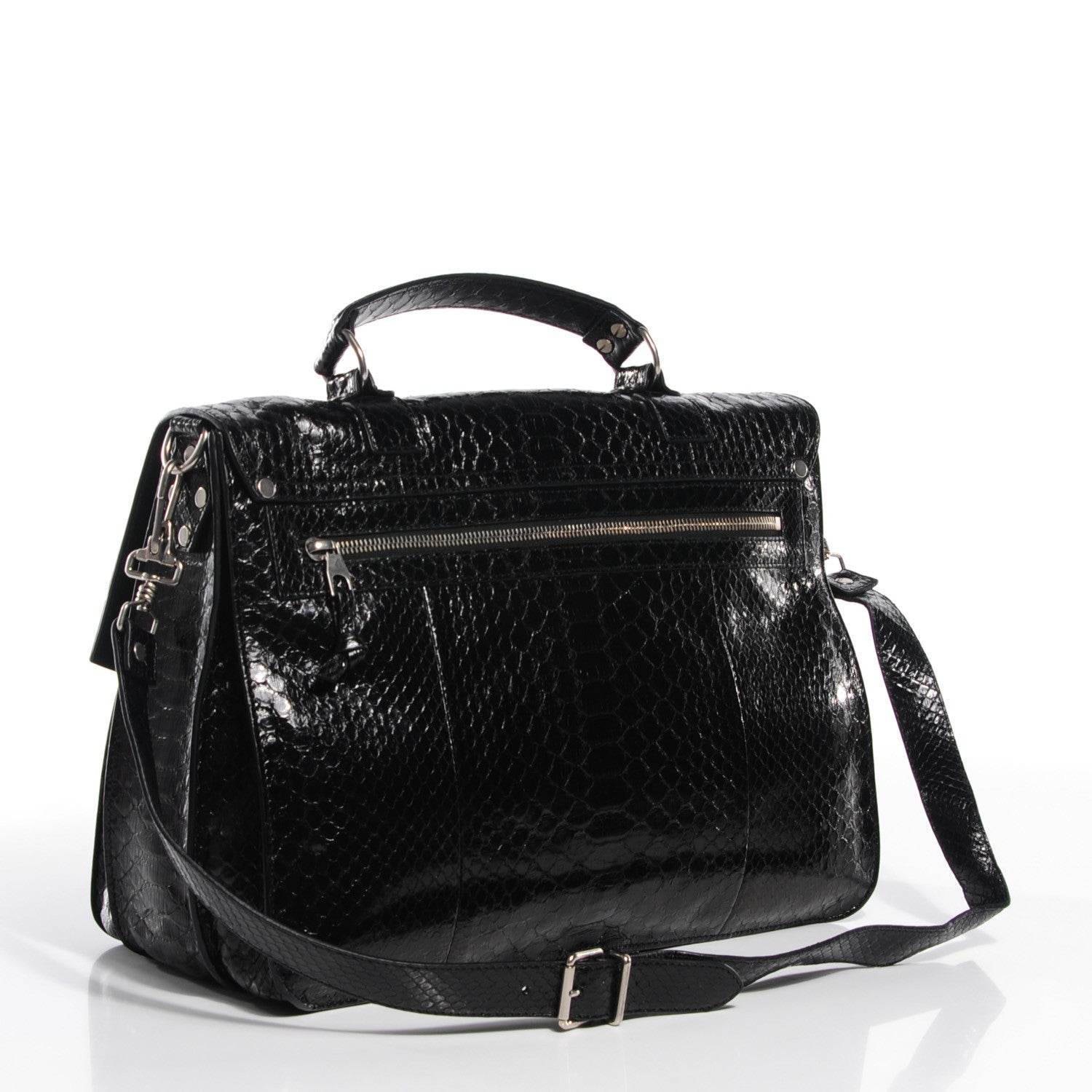 Proenza Schouler Python Large PS1 Satchel Black 5 of 11
