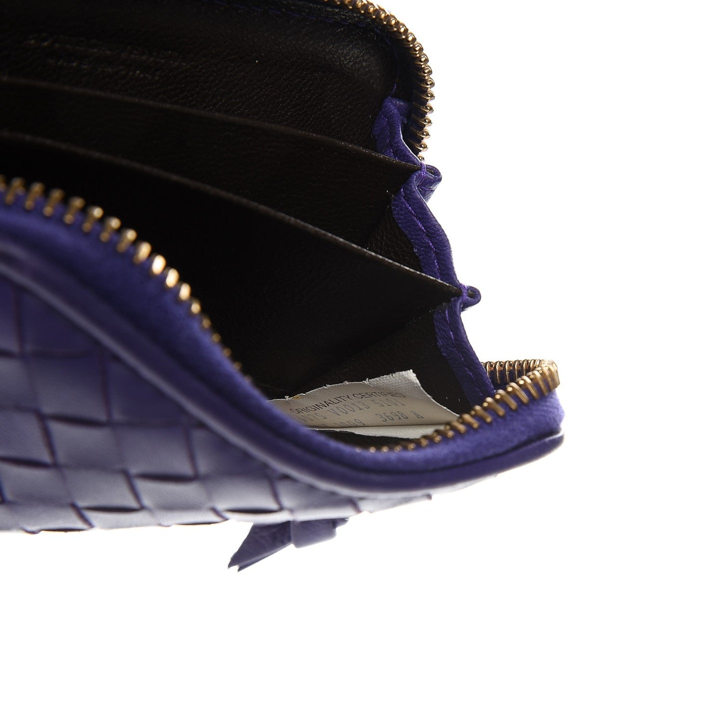 Nappa Intrecciato Zip Around Coin Purse Anemone