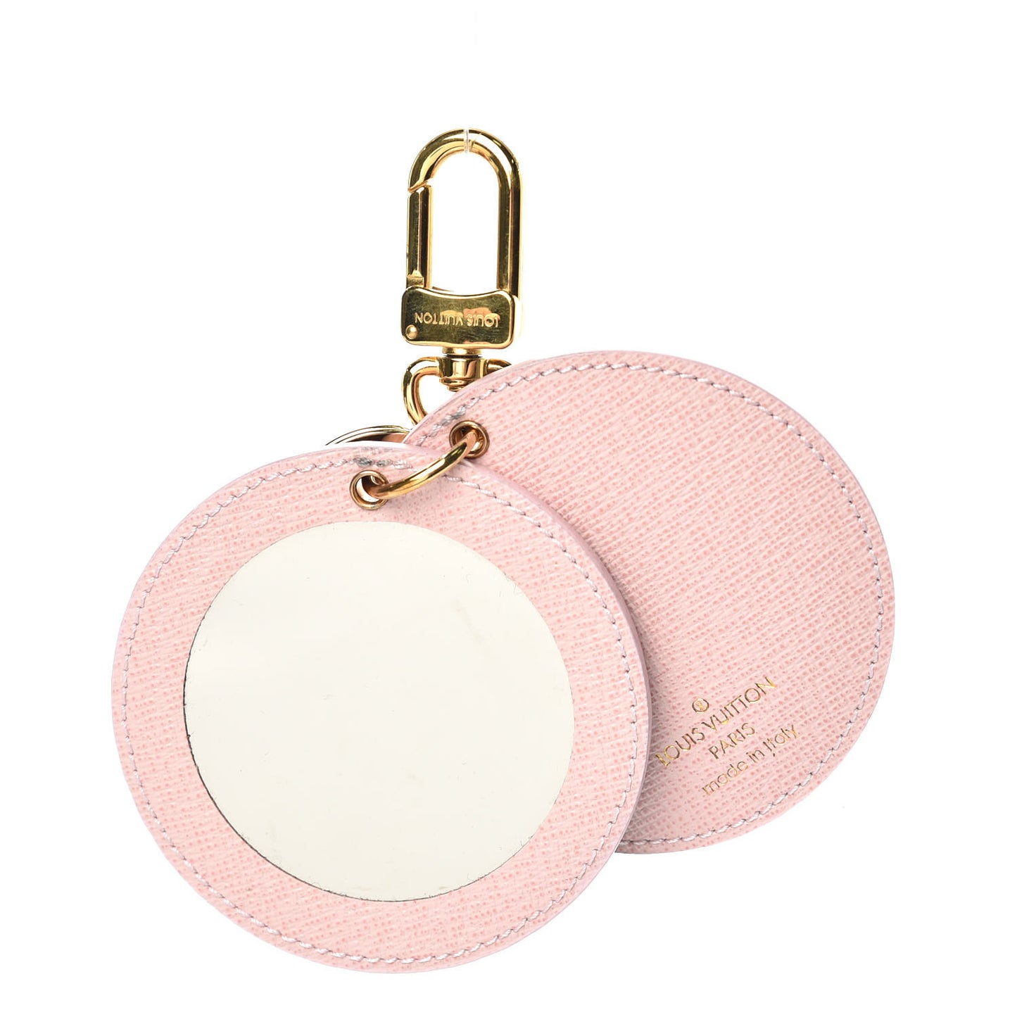 Monogram LV Mirror Bag Charm Key Holder Rose Ballerine