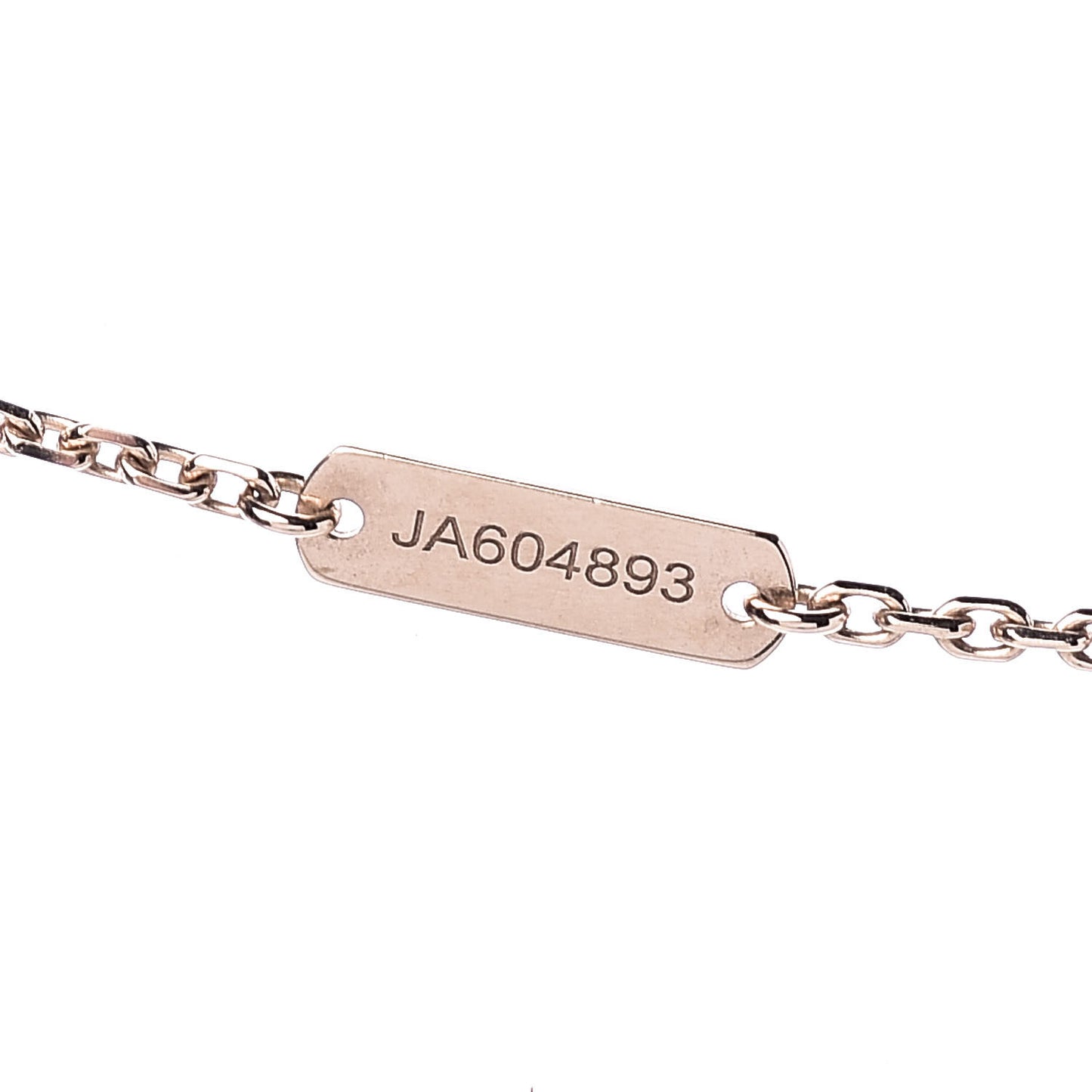 18K Rose Gold Gray Mother of Pearl Vintage Alhambra Pendant Necklace