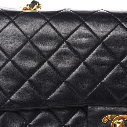 Chanel Lambskin Quilted Medium Double Flap Black 12 of 16