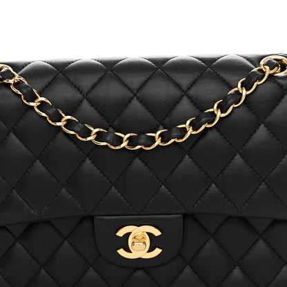 Chanel Lambskin Quilted Medium Double Flap Black 8 of 12