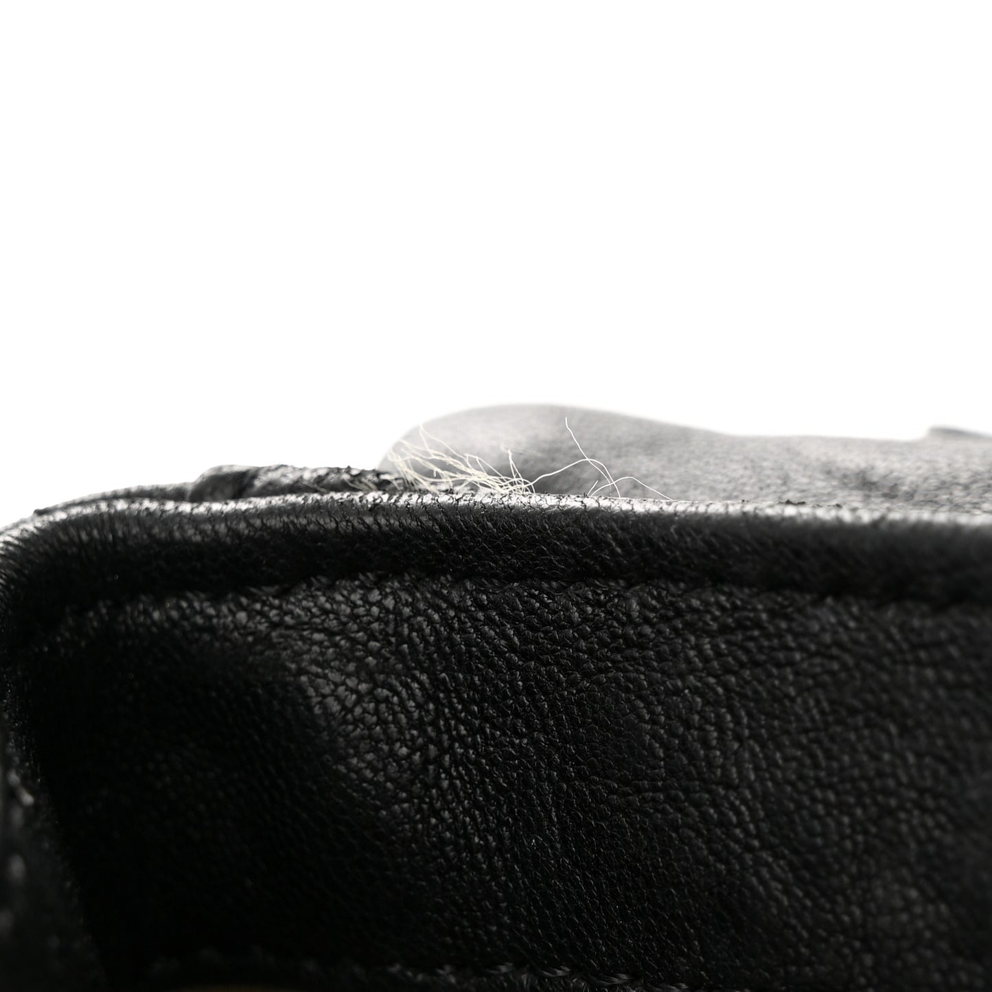 Washed Lambskin Quilted Mini Chain Around Flap Black