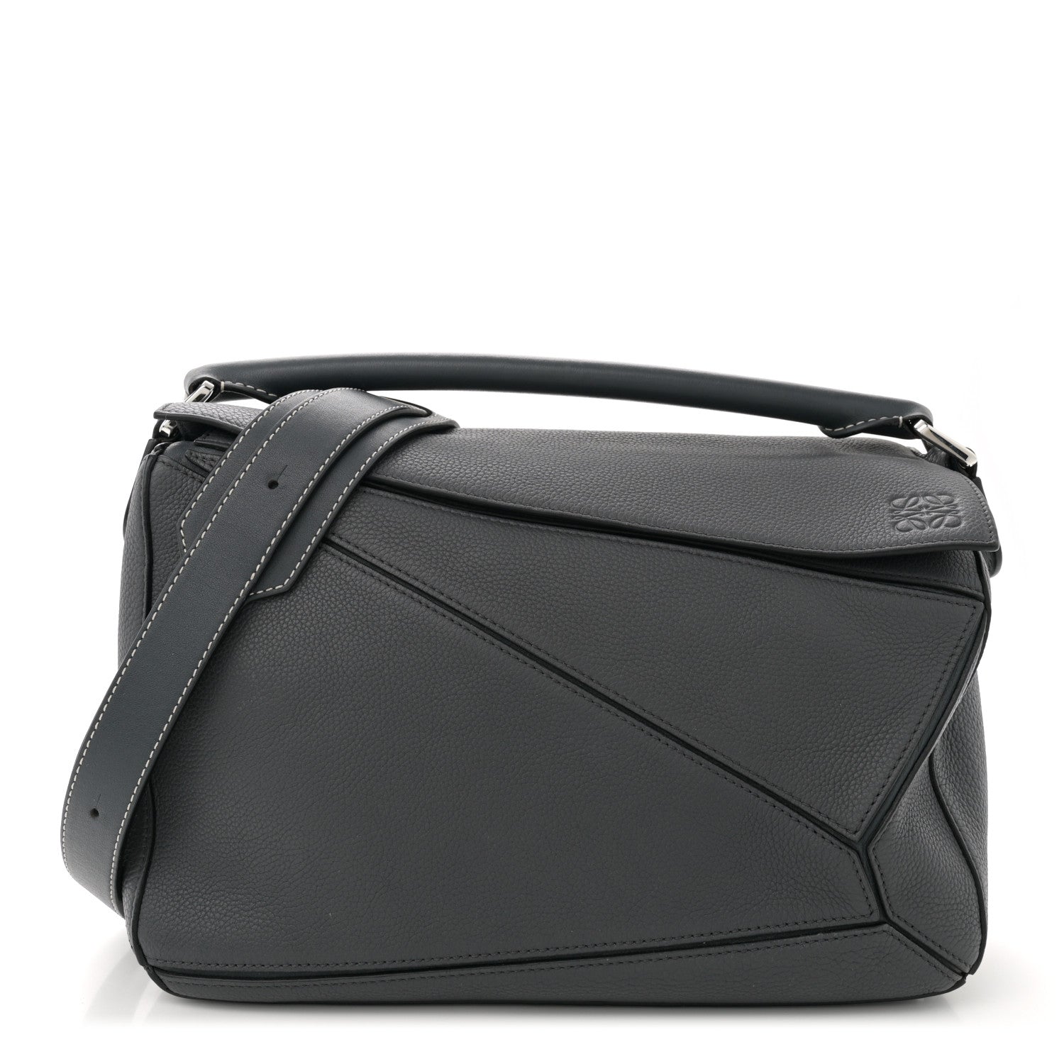 Loewe Calfskin Medium Puzzle Bag Grey 1 of 11