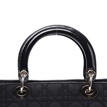Christian Dior Nylon Cannage Large Lady Dior Black 10 of 12