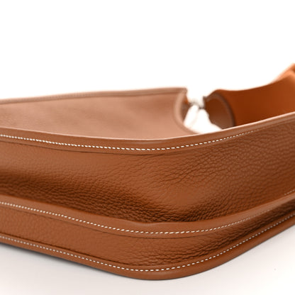 Hermes Taurillon Clemence Evelyne III PM Gold 10 of 11