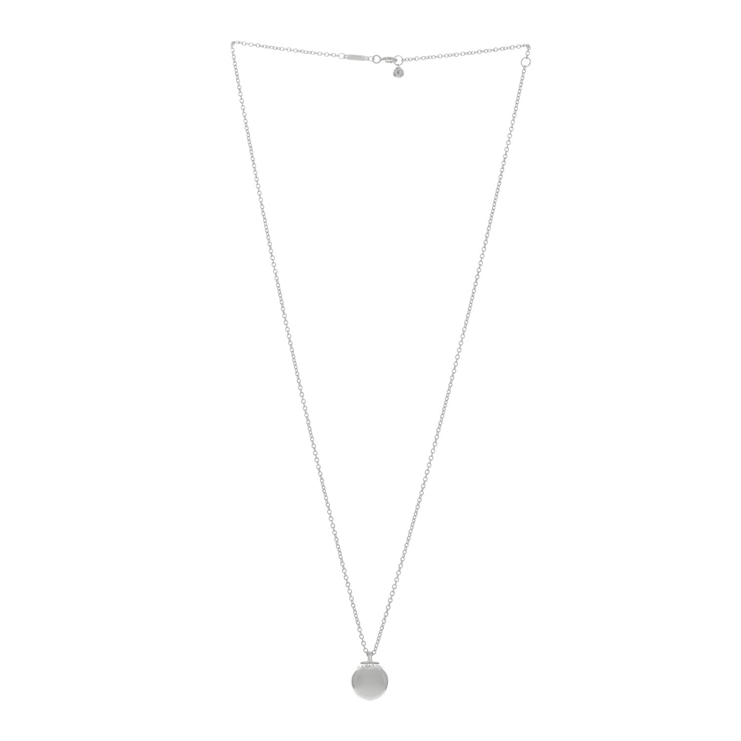 Tiffany Sterling Silver 12.75mm HardWear Ball Pendant Necklace 3 of 4