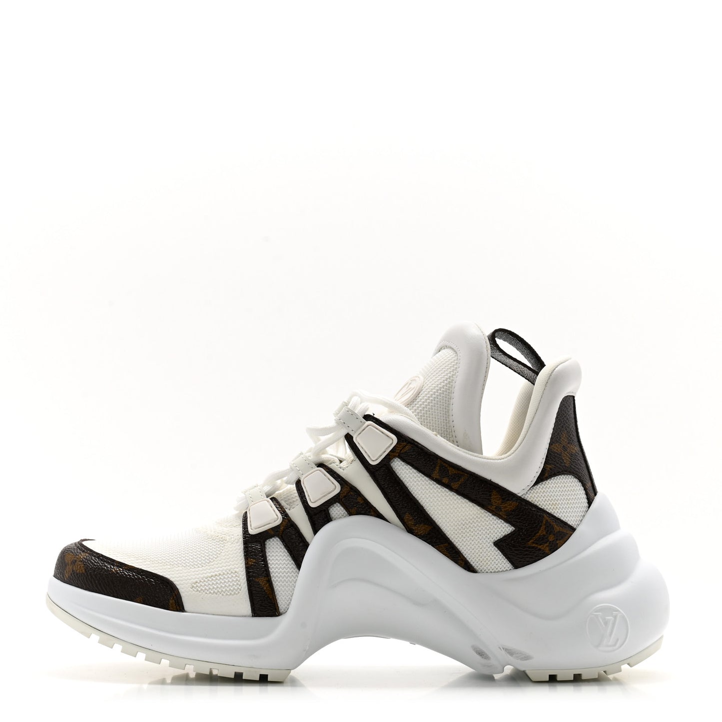 X FORNASETTI Calfskin Technical Nylon LV Archlight Sneaker 38.5 Black
