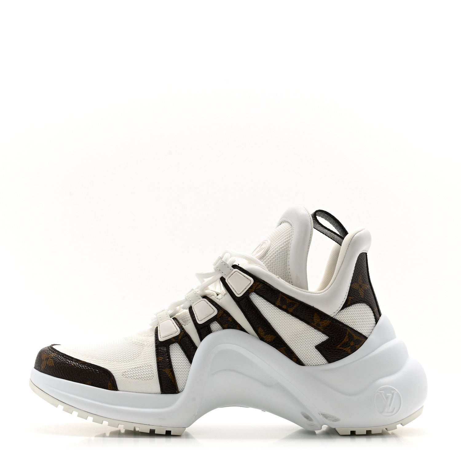 Louis Vuitton X FORNASETTI Calfskin Technical Nylon LV Archlight Sneaker 38.5 Black 1 of 10