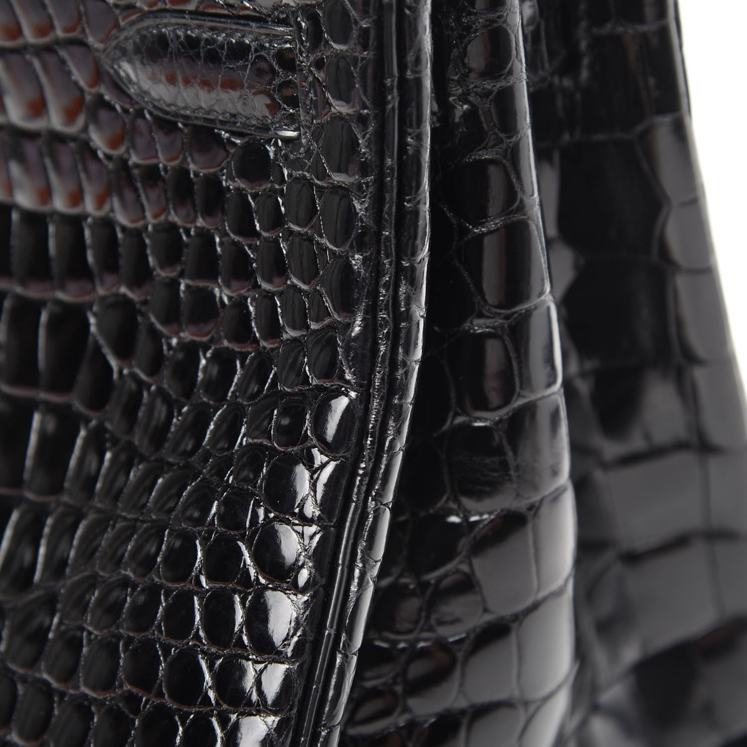 Hermes Shiny Porosus Crocodile Birkin 35 Black 39 of 41