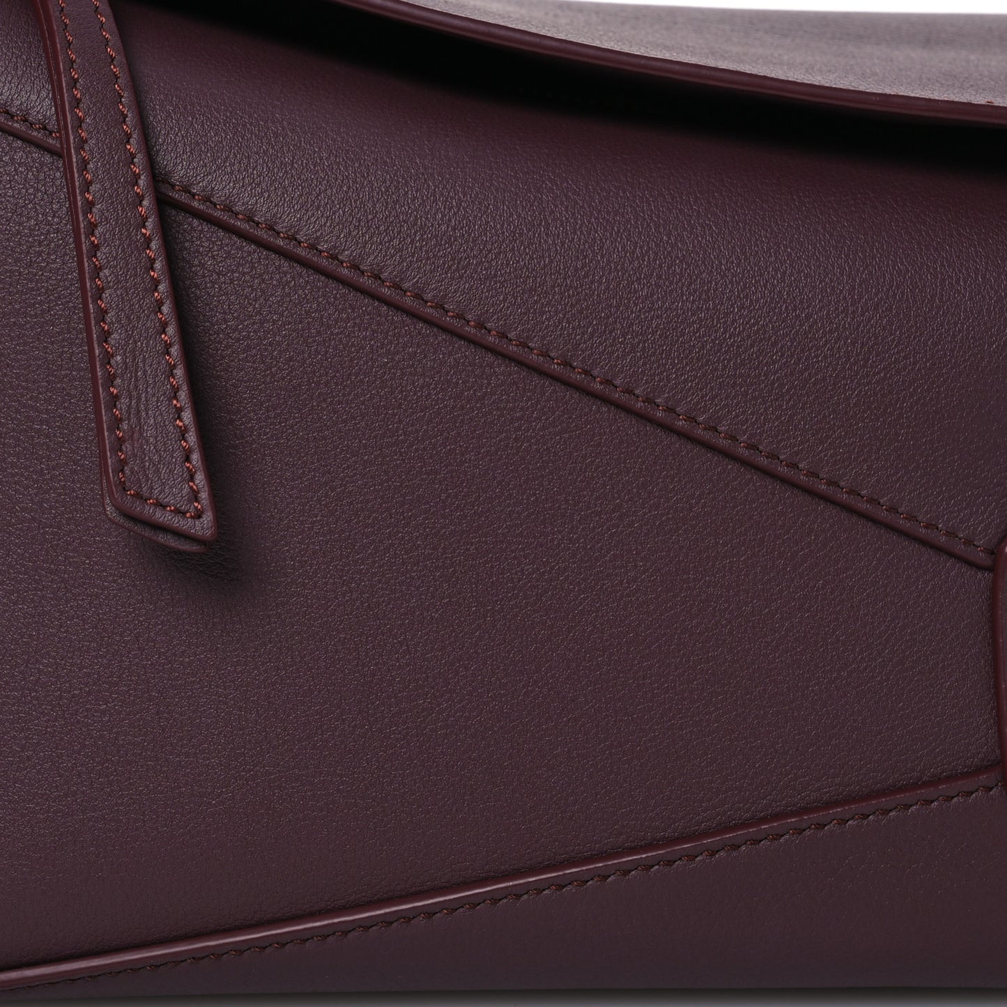 Soft Grained Calfskin Small Puzzle Edge Bag Dark Burgundy