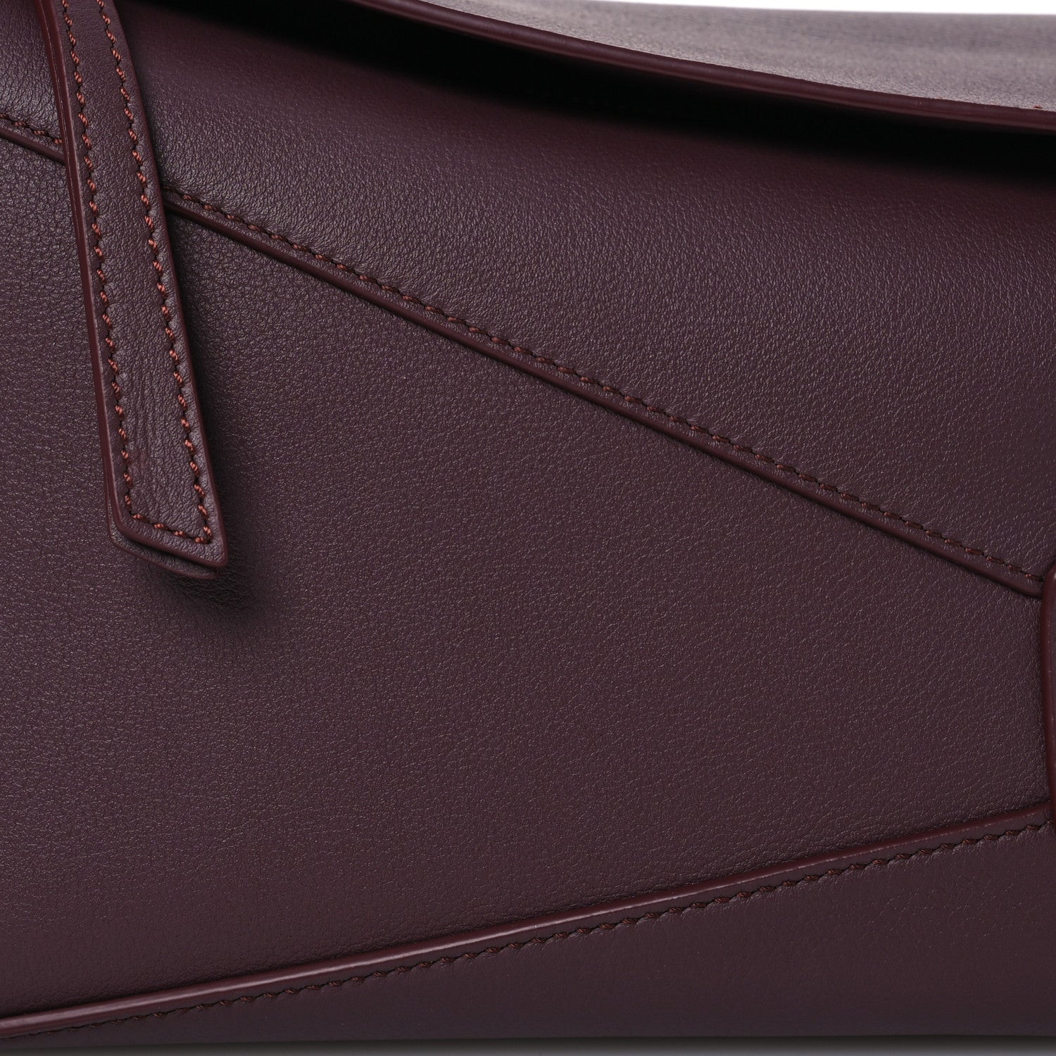 Loewe Soft Grained Calfskin Small Puzzle Edge Bag Dark Burgundy 9 of 14
