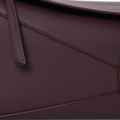 Loewe Soft Grained Calfskin Small Puzzle Edge Bag Dark Burgundy 9 of 14