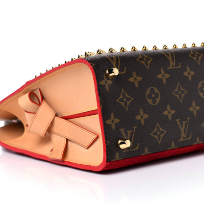 Louis Vuitton Monogram Calf Hair Spikes Iconoclasts Christian Louboutin Tote Red 7 of 18