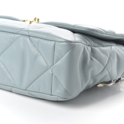Chanel Goatskin Quilted Large 19 Flap Blue 7 of 11