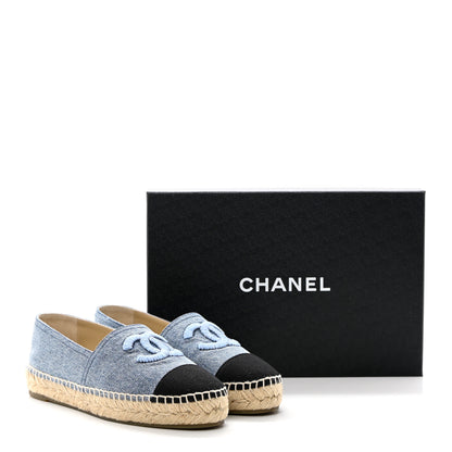 Chanel Denim CC Espadrilles 38 Blue Black 12 of 12